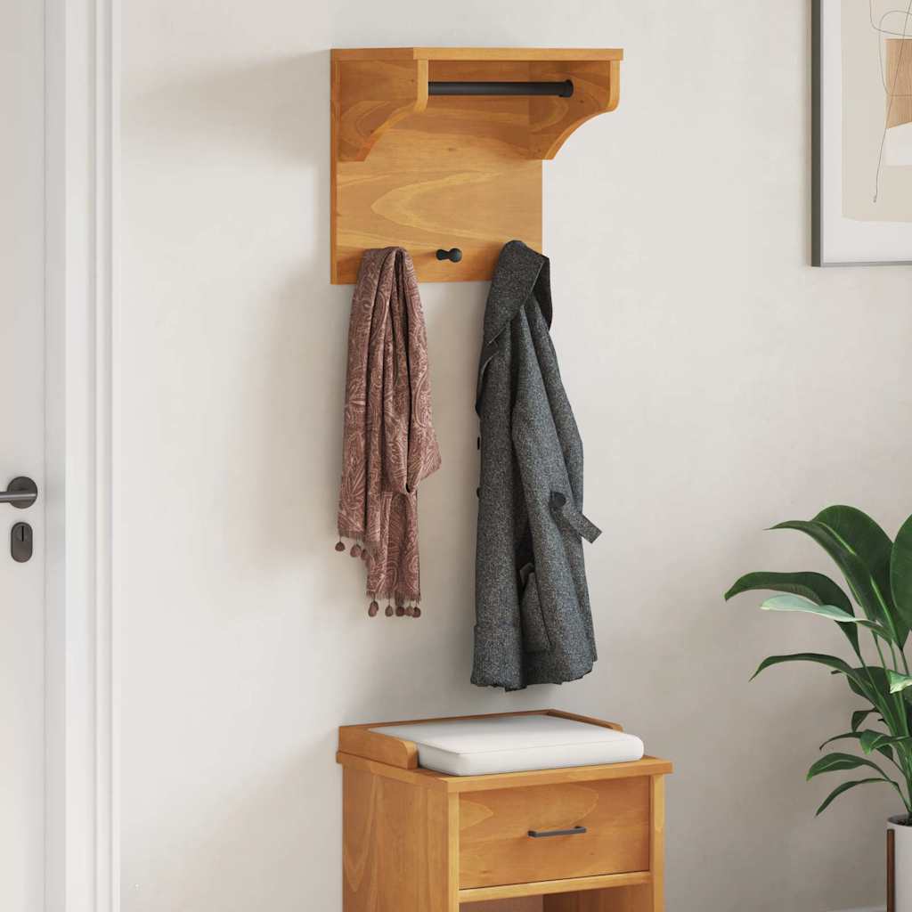 Vidaxx perchero de pared sandnes 43x30x42 cm madera maciza de pino