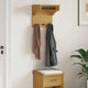 Vidaxx perchero de pared sandnes 43x30x42 cm madera maciza de pino