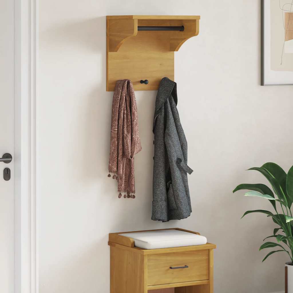 Appendiabiti da parete Vidaxx sandnes 43x30x42 cm in legno di pino massiccio