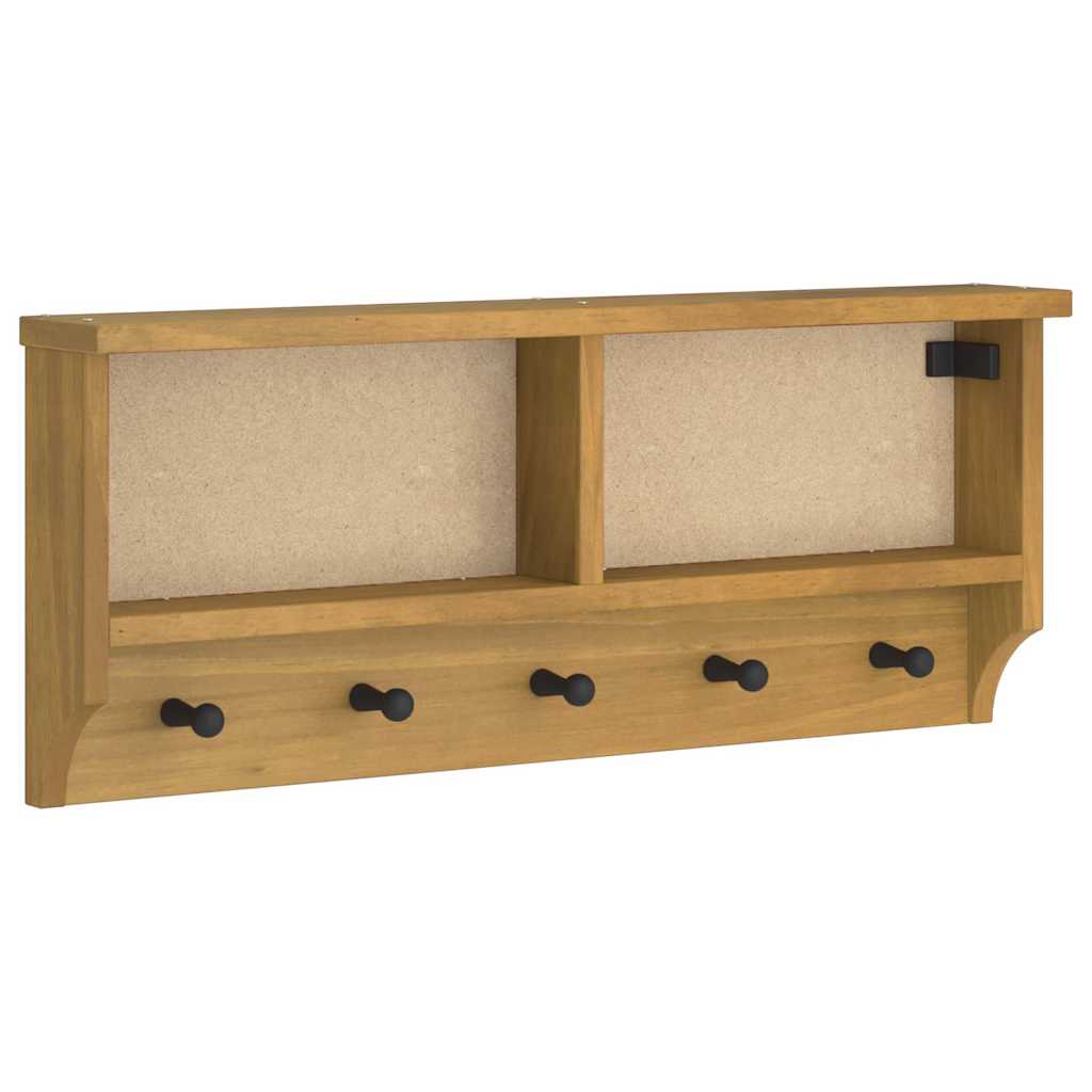 Vidaxx perchero de pared sandnes 87x12x35 cm madera maciza de pino