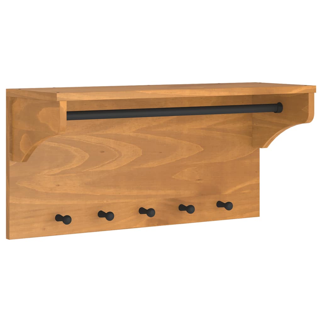 Appendiabiti da parete Vidaxx sandnes 87x30x42 cm in legno di pino massiccio