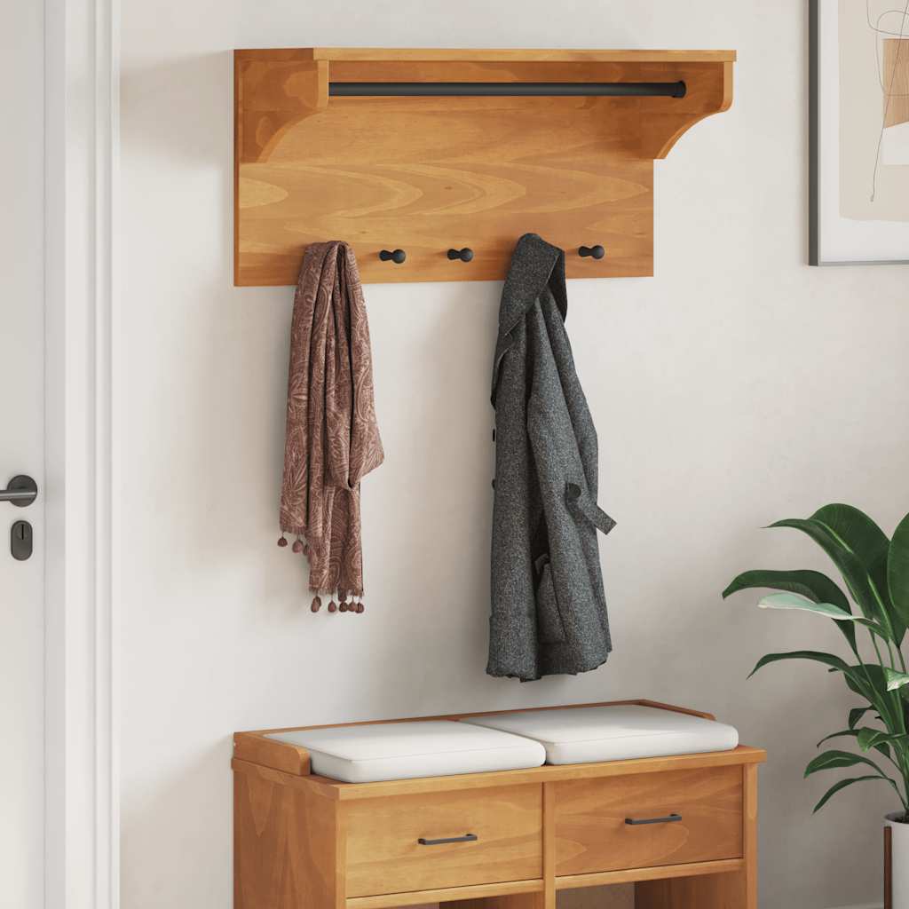 Appendiabiti da parete Vidaxx sandnes 87x30x42 cm in legno di pino massiccio