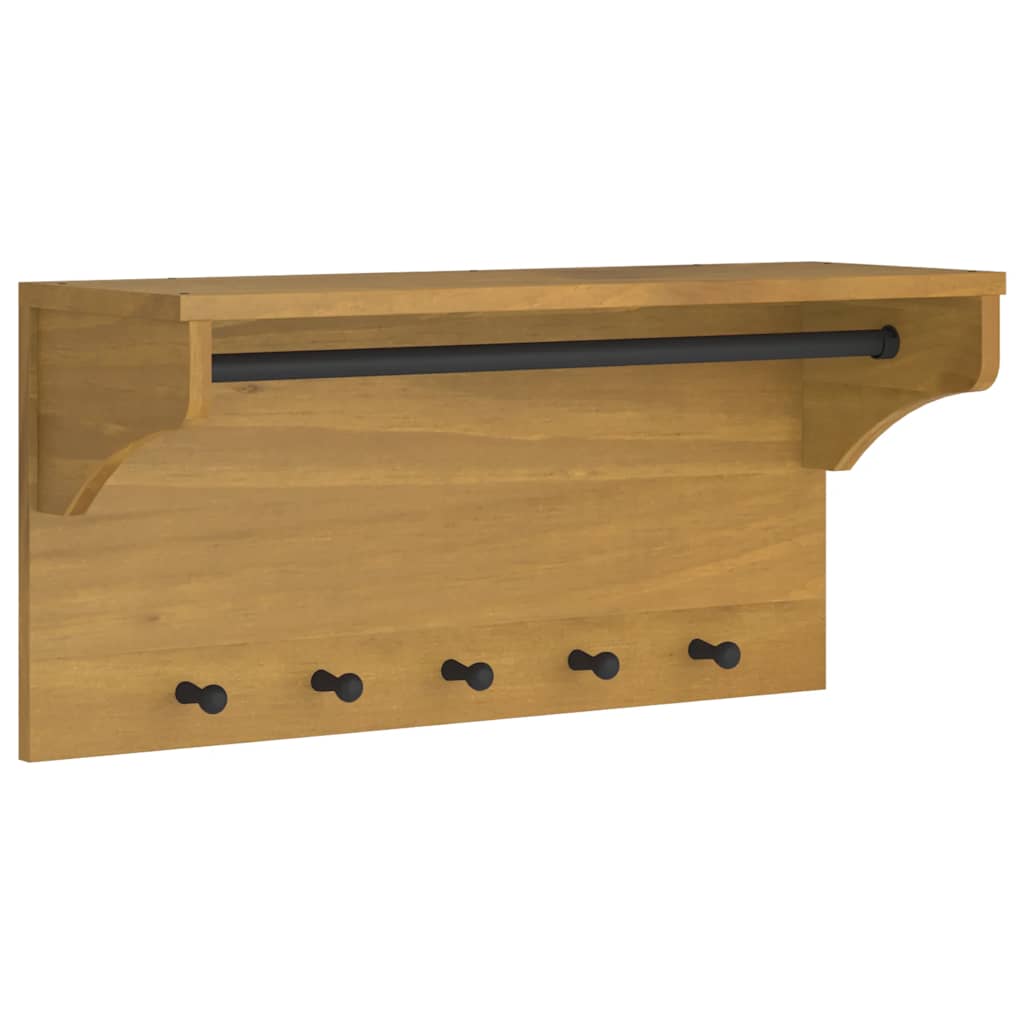 Vidaxx perchero de pared sandnes 87x30x42 cm madera maciza de pino