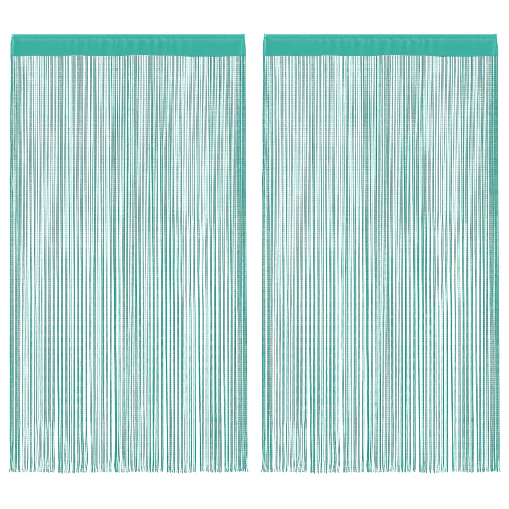 VidaXL cortinas de cordón 2 uds turquesa 100x250 cm