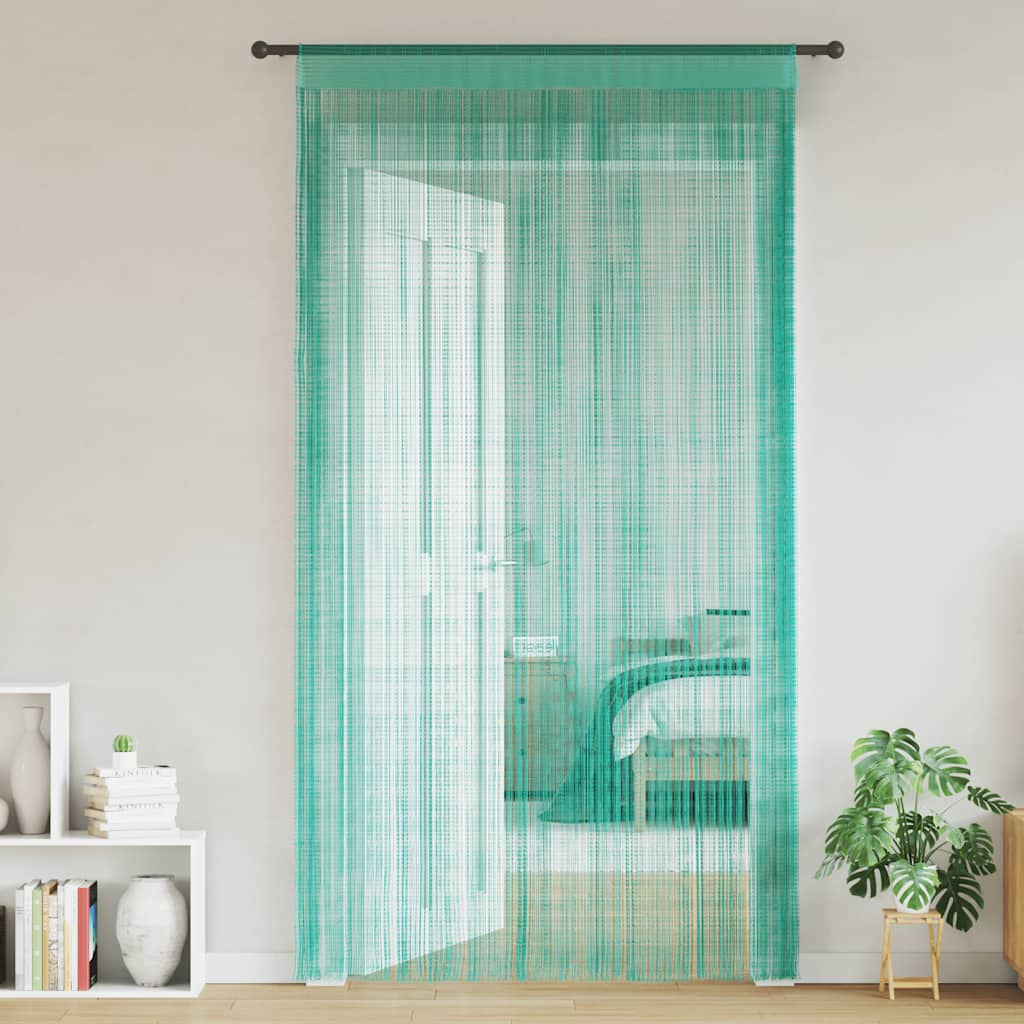 VidaXL cortinas de cordón 2 uds turquesa 100x250 cm