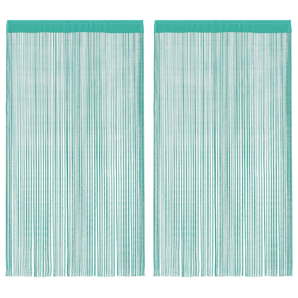 VidaXL cortinas de cordón 2 uds turquesa 140x250 cm