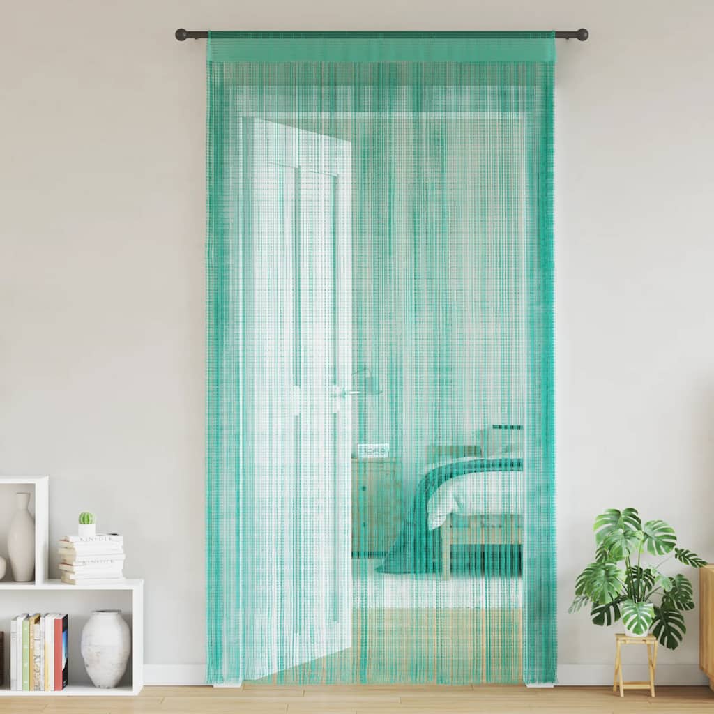 VidaXL cortinas de cordón 2 uds turquesa 140x250 cm