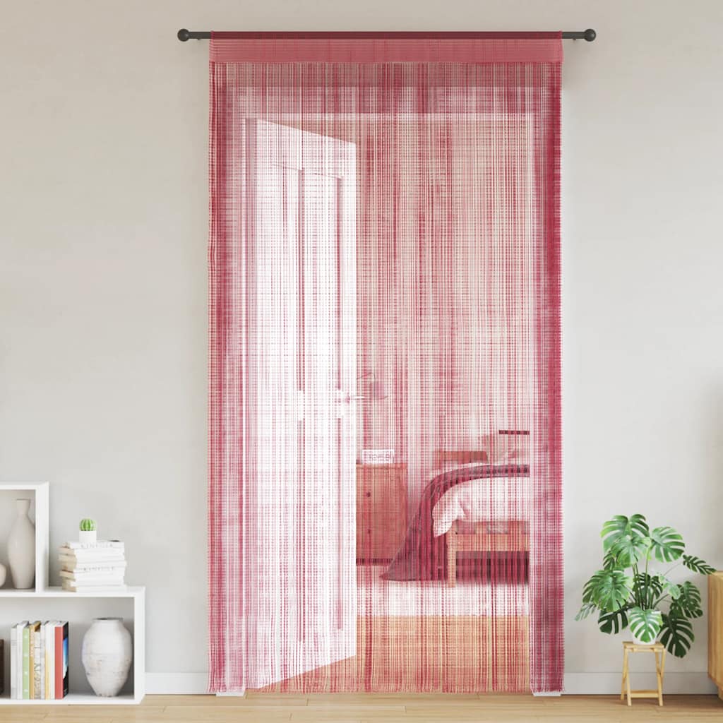 VidaXL cortinas de cordón 2 uds 100x250 cm rosa