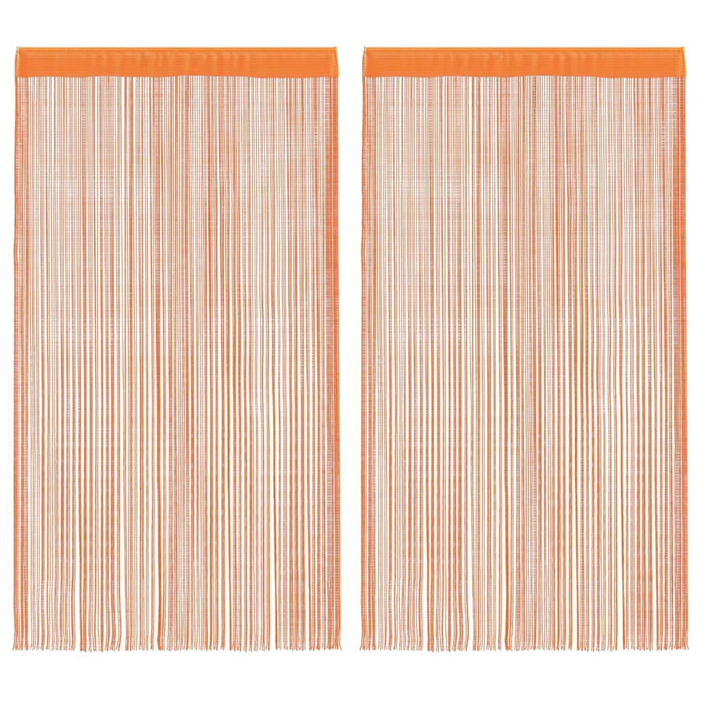 Tende in corda VidaXL 2 pz 100x250 cm arancione
