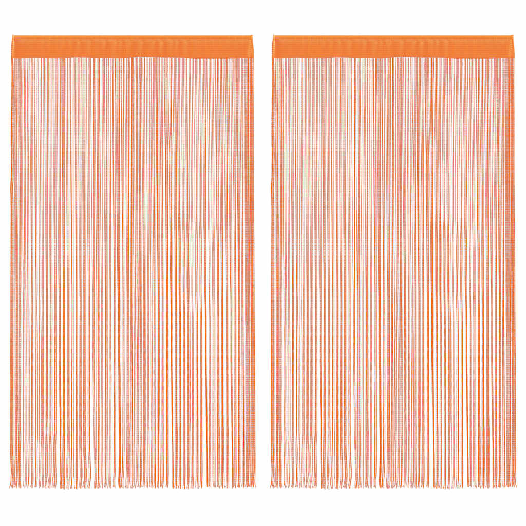 VidaXL cortinas de cordón 2 uds 140x250 cm naranja