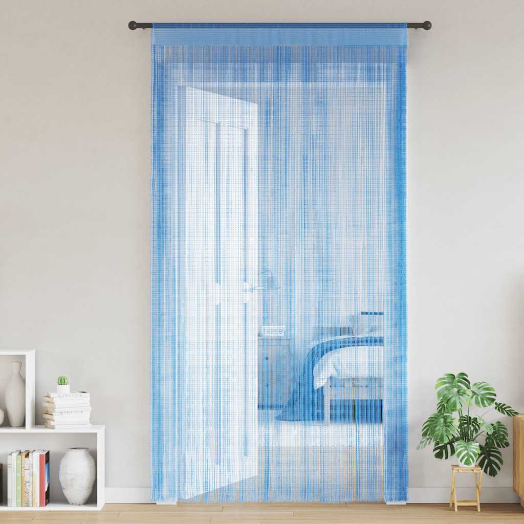 Tende in corda VidaXL 2 pz 100x250 cm azzurro