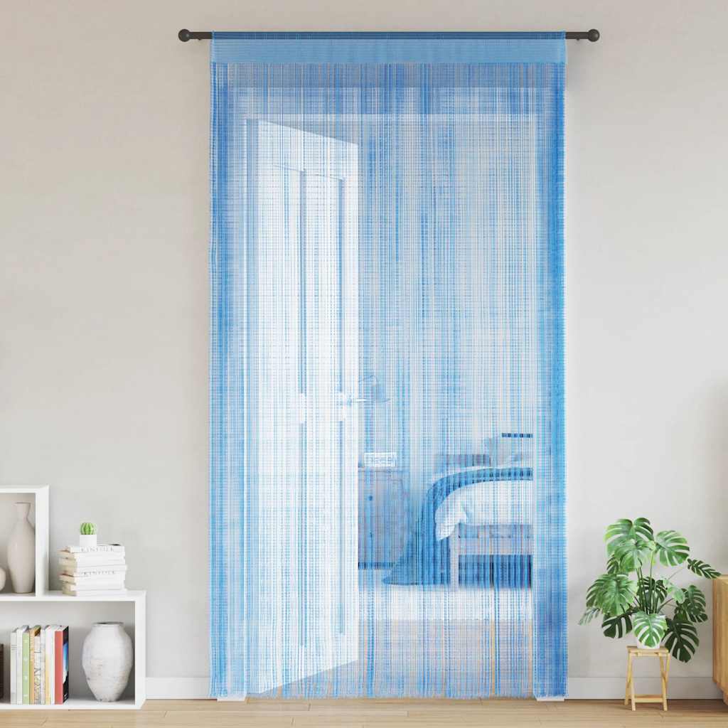 VidaXL cortinas de cordón 2 uds 140x250 cm azul claro