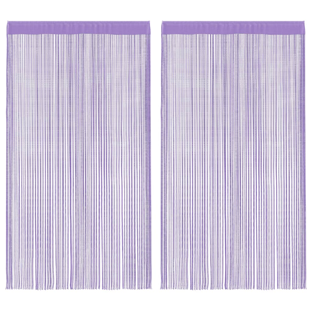 VidaXL cortinas de cordón 2 uds 100x250 cm violeta