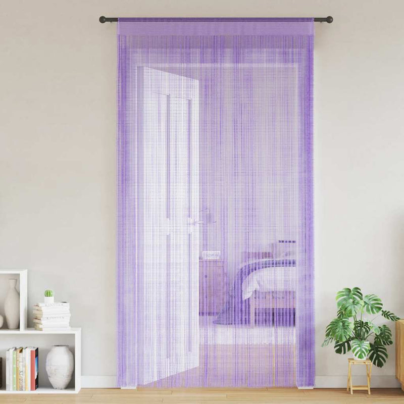 VidaXL cortinas de cordón 2 uds 100x250 cm violeta