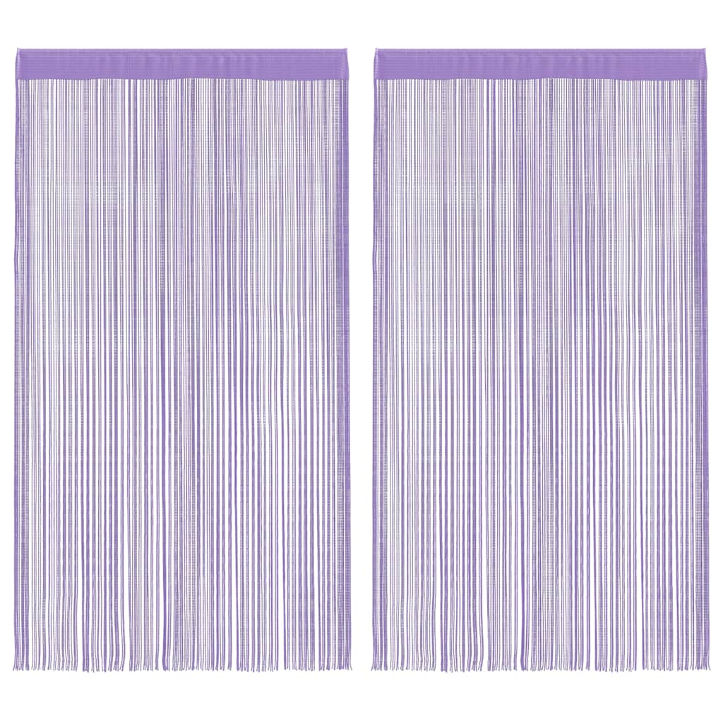VidaXL cortinas de cordón 2 uds violeta 140x250 cm