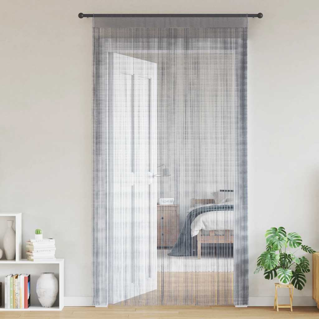 VidaXL cortinas de cordón 2 uds 100x250 cm gris claro