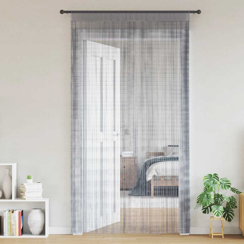 VidaXL cortinas de cordón 2 uds 100x250 cm gris claro