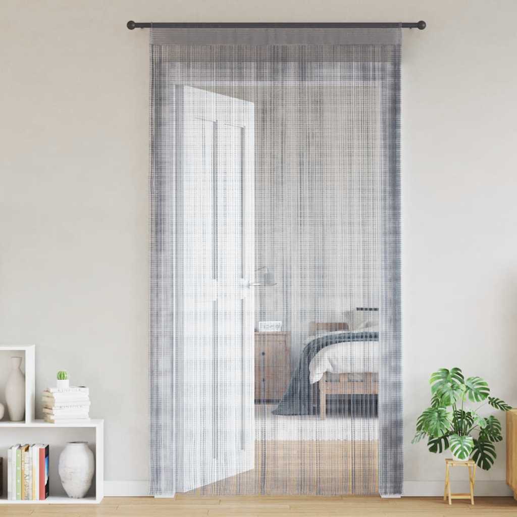 VidaXL cortinas de cordón 2 uds 140x250 cm gris claro