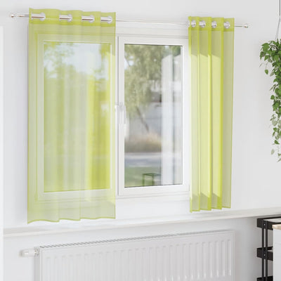 Tende Vidaxx voile con occhielli 2 pz 140x175 cm verde mela