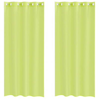 Tende Vidaxx voile con occhielli 2 pz 140x225 cm verde mela