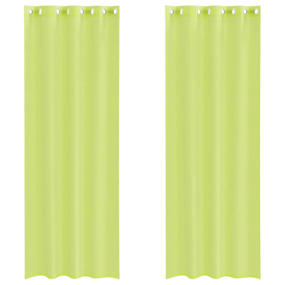 Tende Vidaxx voile con occhielli 2 pz 140x260 cm verde mela