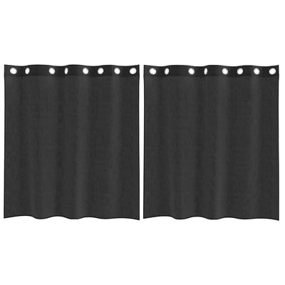 Tende Vidaxx voile con occhielli 2 pz 140x140 cm nere