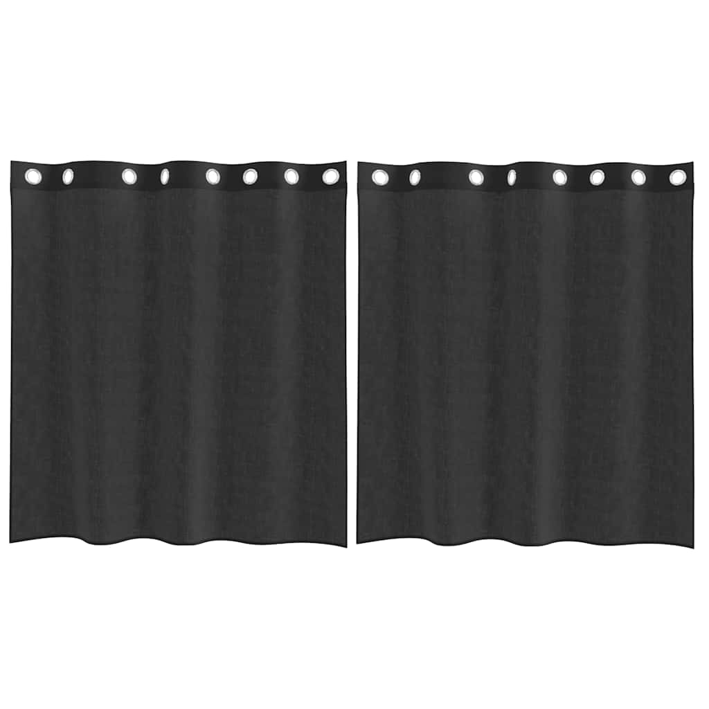 Tende Vidaxx voile con occhielli 2 pz 140x140 cm nere