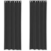 Vidaxx cortinas voile con ojales 2 piezas 140x260 cm negro