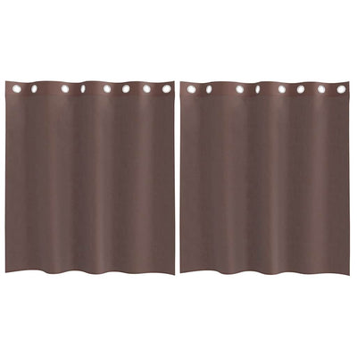 Vidaxx curtains voile with grommets 2 pcs 140x140 cm brown