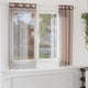 Vidaxl gordijnen voile met doorvoertules 2 st 140x175 cm bruin