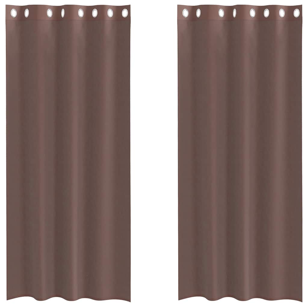 Tende Vidaxx voile con occhielli 2 pz 140x225 cm marrone