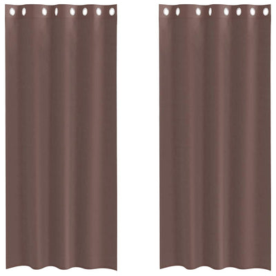 Tende Vidaxx voile con occhielli 2 pz 140x245 cm marrone