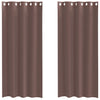Vidaxl gordijnen voile met doorvoertules 2 st 140x245 cm bruin