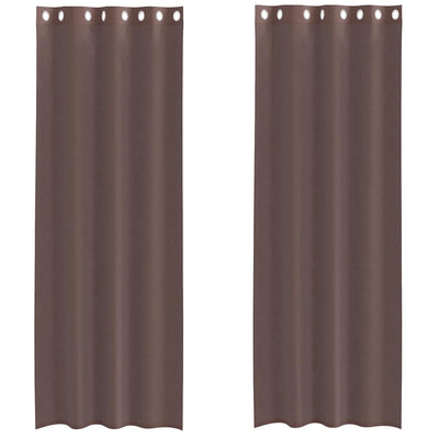 Tende Vidaxx voile con occhielli 2 pz 140x260 cm marrone