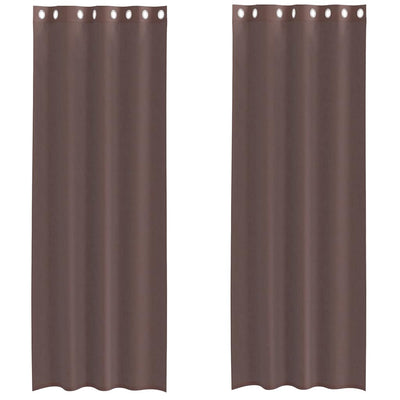 Tende Vidaxx voile con occhielli 2 pz 140x300 cm marrone