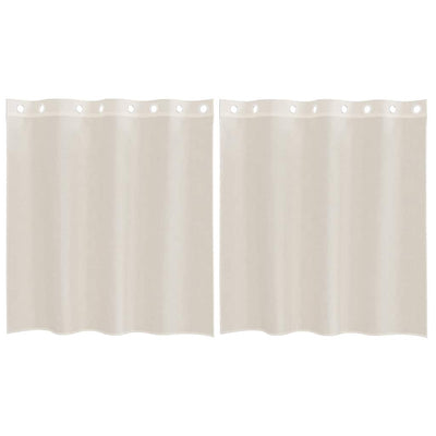 Tende Vidaxx voile con occhielli 2 pz 140x140 cm color crema
