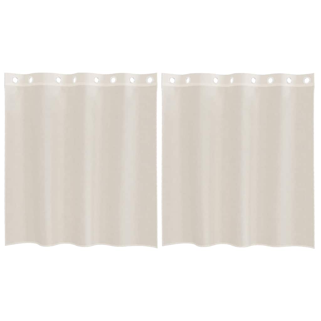Tende Vidaxx voile con occhielli 2 pz 140x140 cm color crema