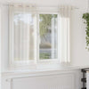 Vidaxl gordijnen voile met doorvoertules 2 st 140x140 cm crèmekleurig