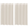Vidaxl gordijnen voile met doorvoertules 2 st 140x175 cm crèmekleurig