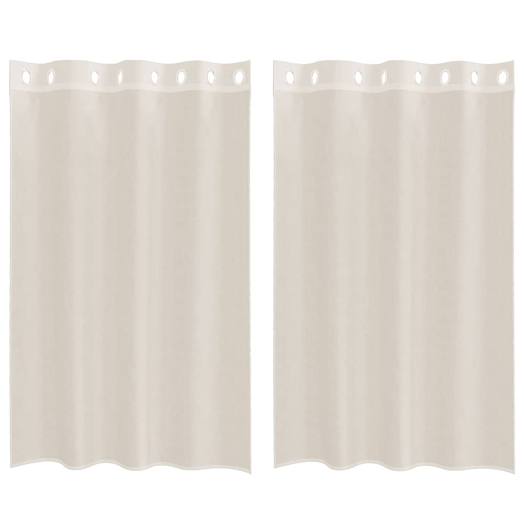Tende Vidaxx voile con occhielli 2 pz 140x175 cm color crema