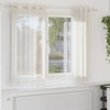 Vidaxl gordijnen voile met doorvoertules 2 st 140x175 cm crèmekleurig