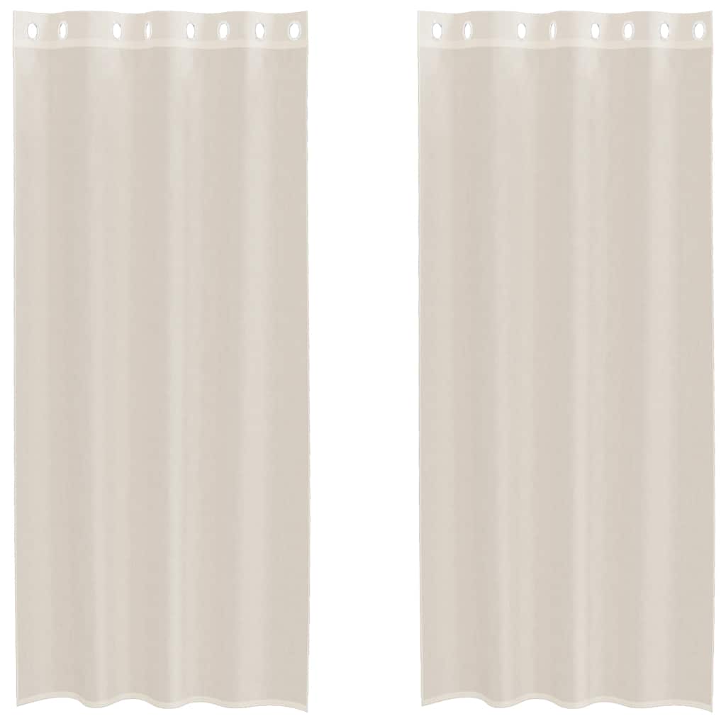 Tende Vidaxx voile con occhielli 2 pz 140x225 cm color crema