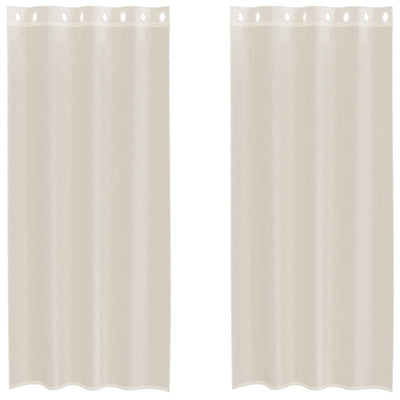 Tende Vidaxx voile con occhielli 2 pz 140x225 cm color crema