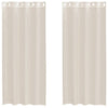 Vidaxl gordijnen voile met doorvoertules 2 st 140x225 cm crèmekleurig