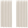 Vidaxl gordijnen voile met doorvoertules 2 st 140x245 cm crèmekleurig