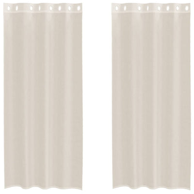 Tende Vidaxx voile con occhielli 2 pz 140x245 cm color crema