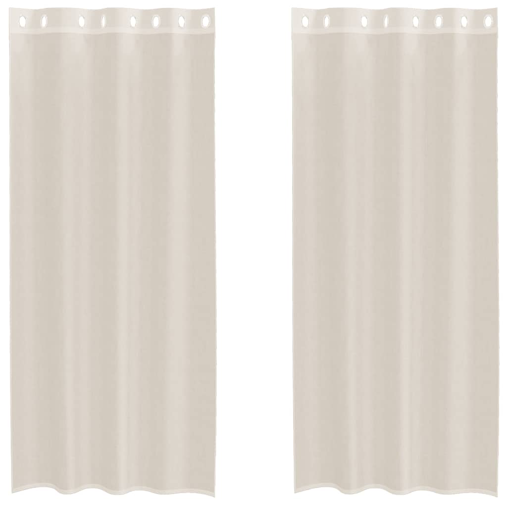 Tende Vidaxx voile con occhielli 2 pz 140x245 cm color crema