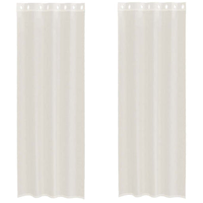 Tende Vidaxx voile con occhielli 2 pz 140x260 cm color crema