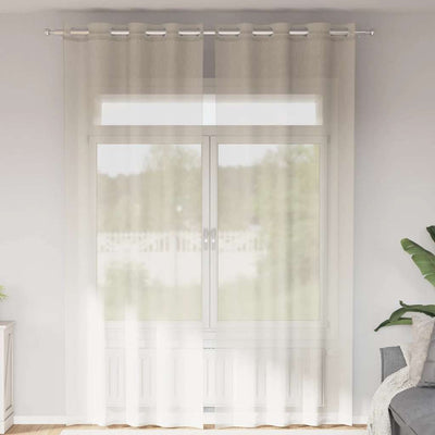 Tende Vidaxx voile con occhielli 2 pz 140x260 cm color crema