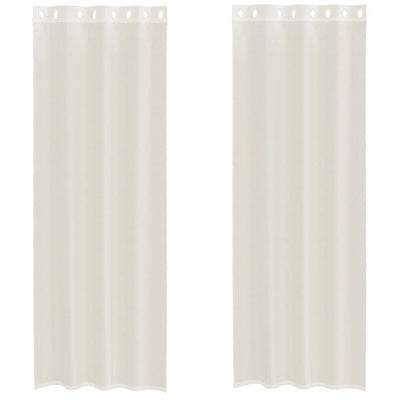 Tende Vidaxx voile con occhielli 2 pz 140x300 cm crema